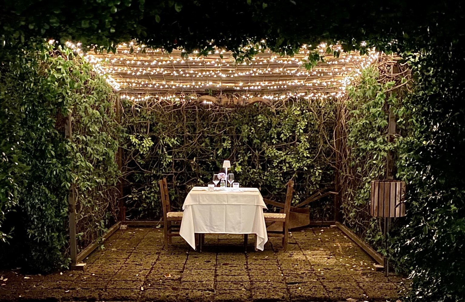 Cena in giardino